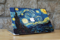 wordsnquotes:  culturenlifestyle:Artistic Computer Decals Inspired by Classical Art WallMac produces artistic removable Macbook skins. They create colorful and photographic prints that would appeal to anybody and caters to every kind of personality.