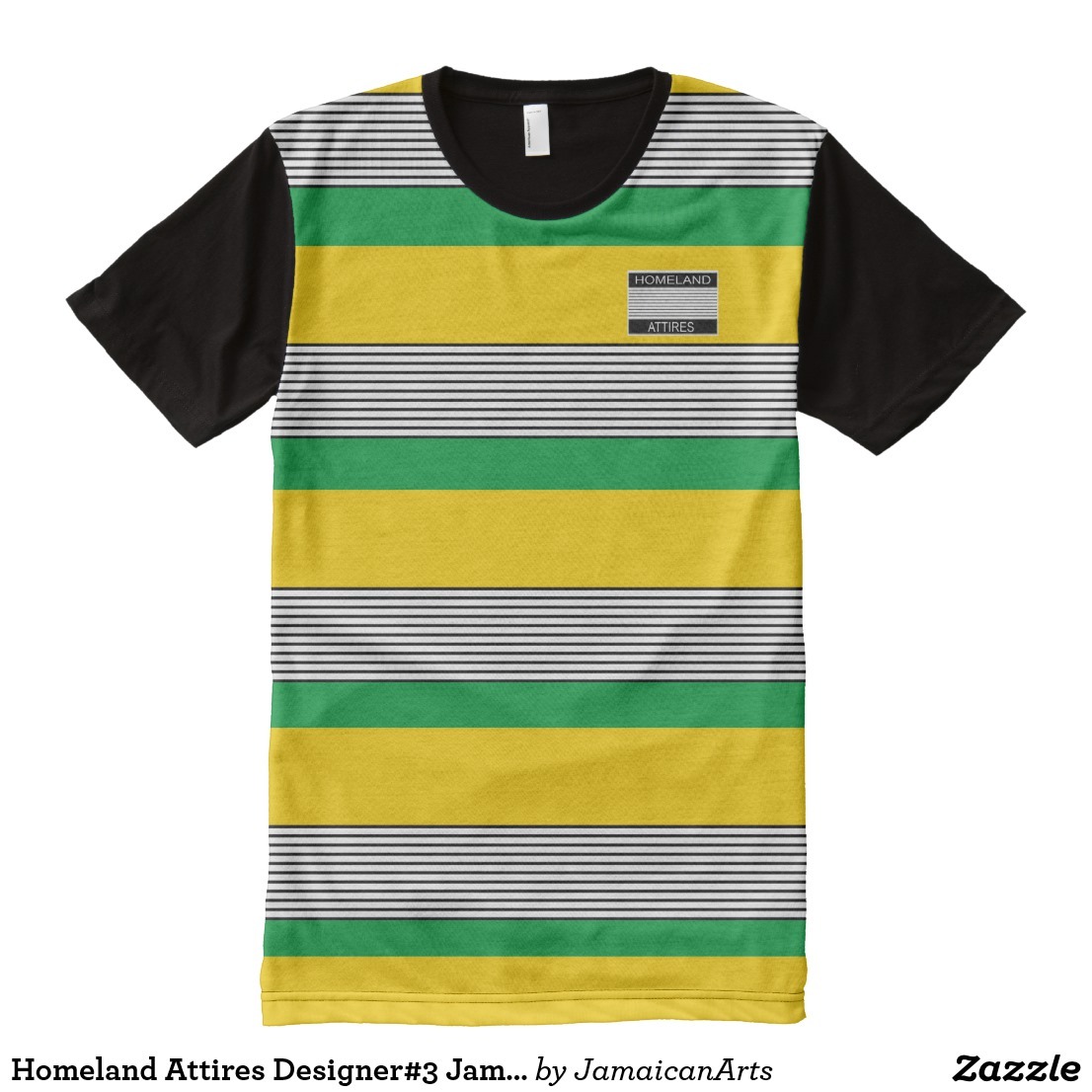 Jamaican Foods — Homeland Attires Designer#3 Jamaica Colors Shirt