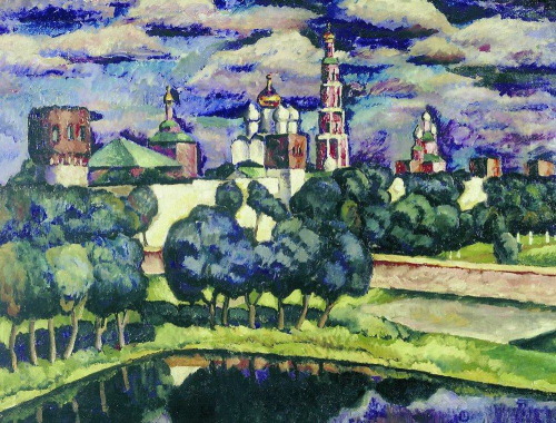 ilya-mashkov: The Novodevichy Convent, 1913, Ilya MashkovMedium: oil,canvas