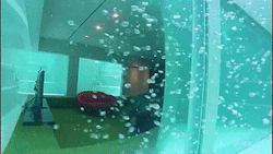 sixpenceee: This guy’s basement is under his swimming pool. It’s a human aquarium. (Source) 