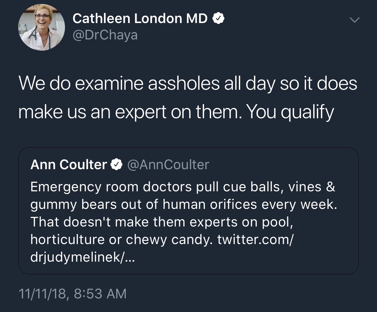 mimikyu-kun: brbjellyfishing:  fuck it up Cathleen!!!!!!!   doctors in tweets be like 