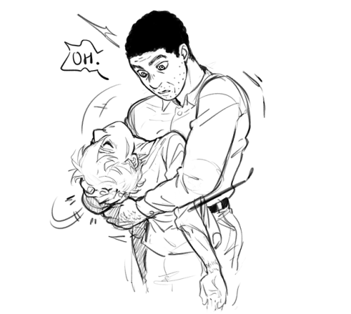 sadflakedraws:tfw you give into a hug to try n’ keep from fainting, but underestimate that dam trick