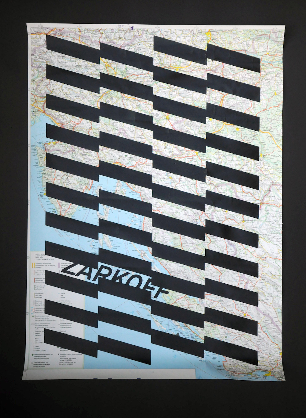 Zarkoff Europe tour poster // silkskreen on salvaged waste paper from abandoned spaces / silkscreen developed and printing overseen by Bojan Crnic // yes, we sometimes silkscreen, no we won‘t silkscreen for you unless you’re someone special //...
