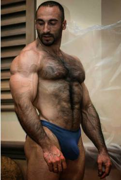 Exceptionally handsome, hairy, muscular,