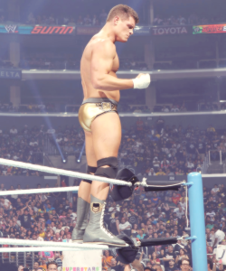 Those golden trunks really show off Cody’s