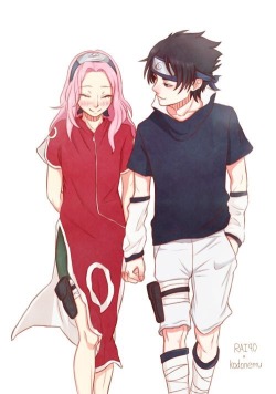 Uchiharublossoms:  Genin Sasusaku 🌸💕🍅 - Cr: Rai90 &Amp;Amp; Kodonemu