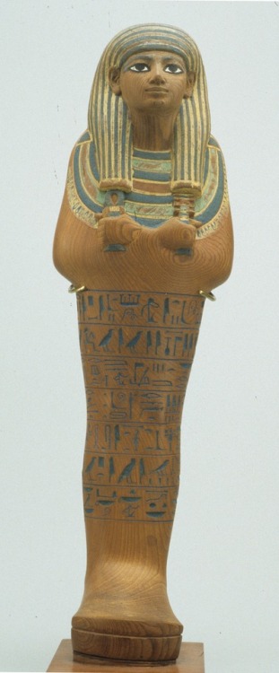 Painted cedar ushabti of Yuya, an Egyptian nobleman during the 18th Dynasty and father of Queen Tiye