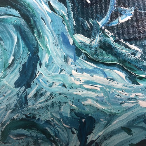 &ldquo;Rough Waters&rdquo; original acrylic painting now for sale on my etsy! Full photo and detail 