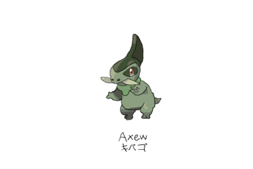 Drew Pokemon With My Left Hand, Axew, Photoshop.