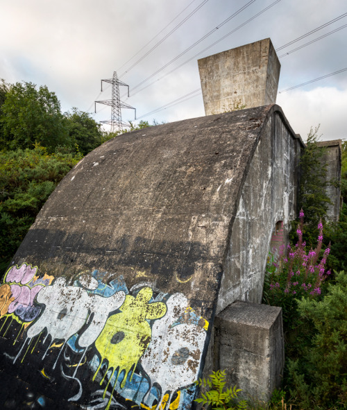 Concrete &amp; CablesOld coal mining relic.County Durham. UK.