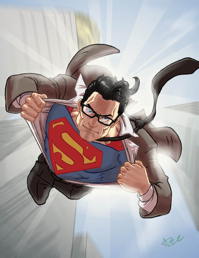 hondobrode:  Abraham Lopez fan artPower GirlHarley QuinnWonder WomanSuperman / Clark