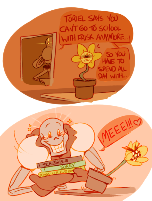 creepyknees:i dunno if this would count as an au or not but the “frisk adopting a vehement flowey in