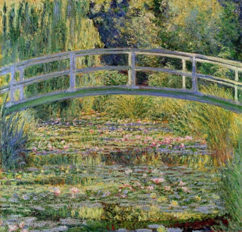 oilpaintinggallery:The japanese bridge the water lily pond by Claude Monet, Oil painting reproductio
