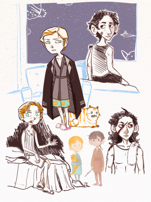 Everyone else’s Robe!Hux is sexy, mine came out like this…Two horrible kids, growing up under