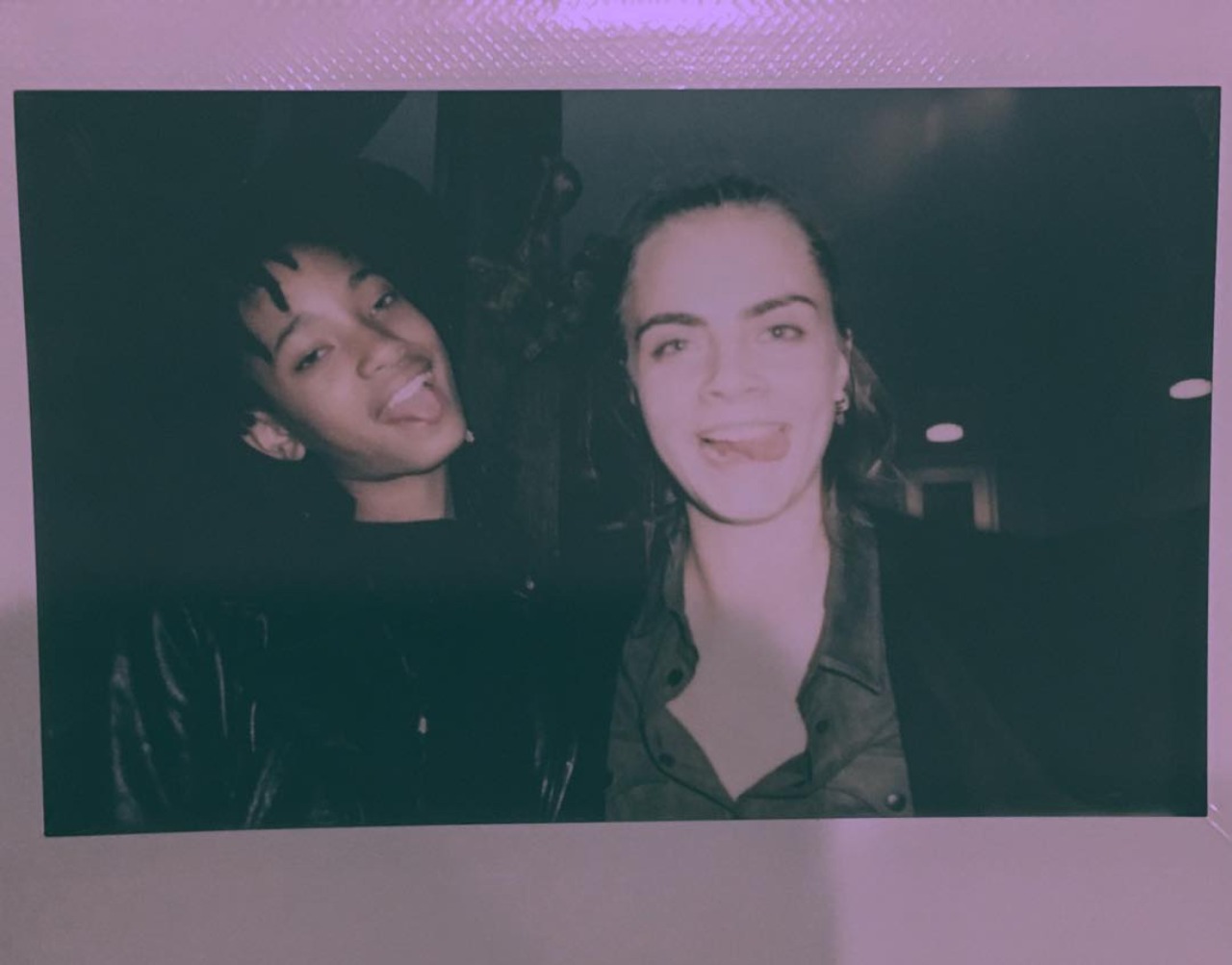 koltheface:  Willow Smith with Annie and Cara last night.