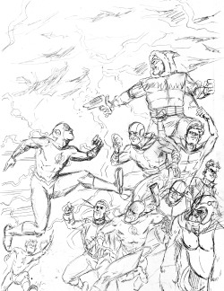 themikebecker:The Flash vs The Rogues Gallery WIP