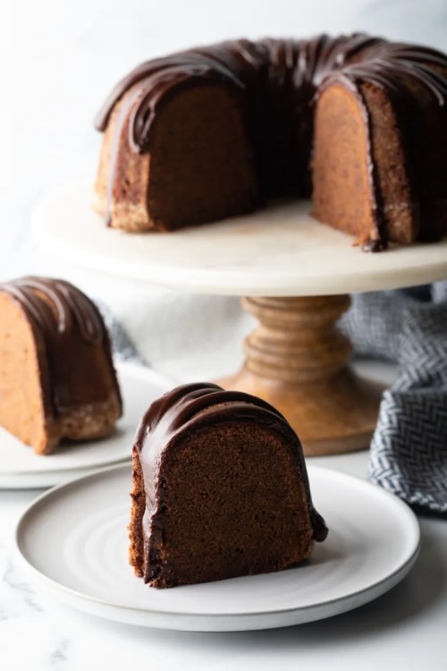 Chocolate Pound Cake With Chocolate Glaze