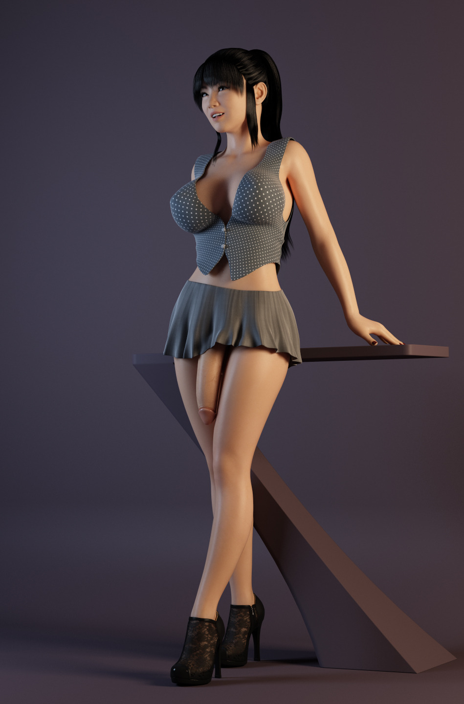 nacnac-toons:  aspect3dx:  So let’s start with a cute asian dickgirl.  More 3D