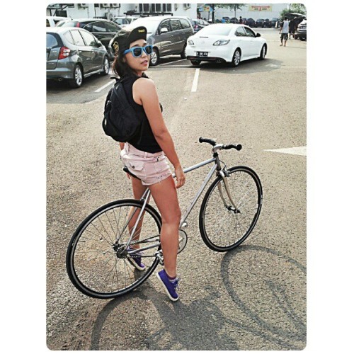 mistybusy:  todays ride! #sundayrides #fixie #fixedgeargirl #fixiegirl #fixedgear #bike #photoofthed