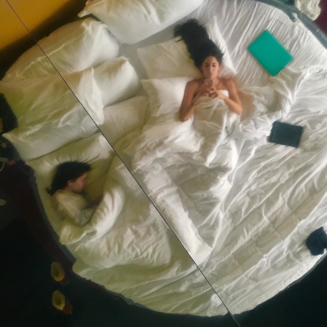 I guess you can call me a bed hog 😂 #MirrorMirrorOnTheCeiling &hellip; @couplegoals