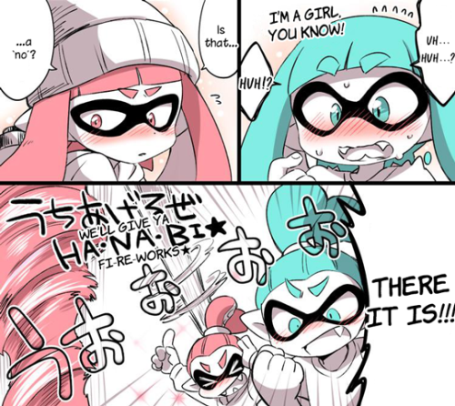 chiaki-chan-tl:A short Splatoon comic by eromame from their Twitter. Click here for better resolut