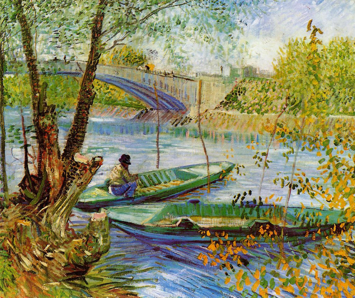 There’s always another one of his paintings I haven’t seen
Fishing in the Spring, 1887, Vincent van Gogh