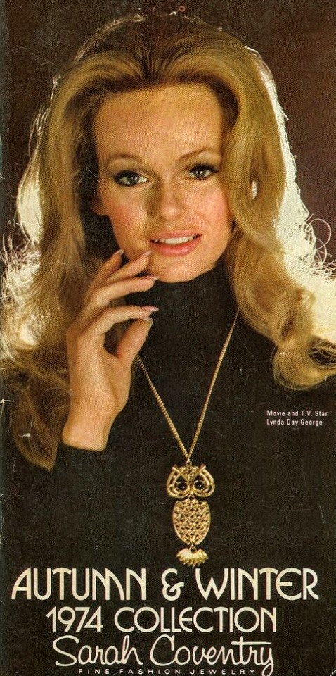 actress Lynda Day George for Sarah Coventry jewelry (1974)