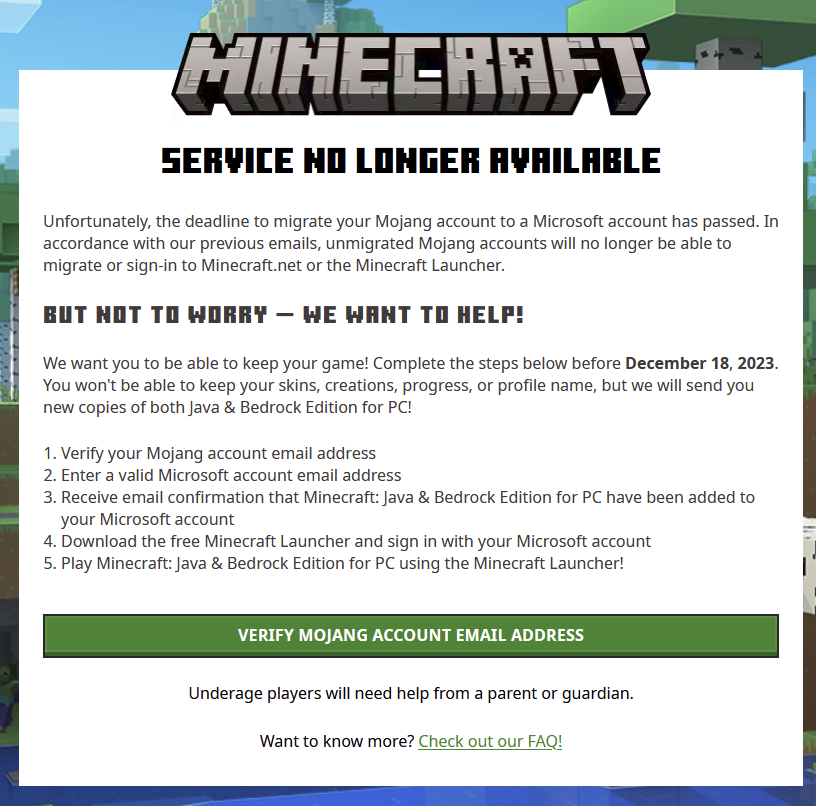Minecraft Java Account Migration Dates Leaked – Nixinova News