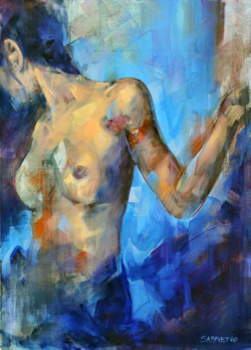 Stefano Sampietro (Italian, b. 1973, Como, Italy) - Unthinking, 2014   Paintings: Oil on Panel