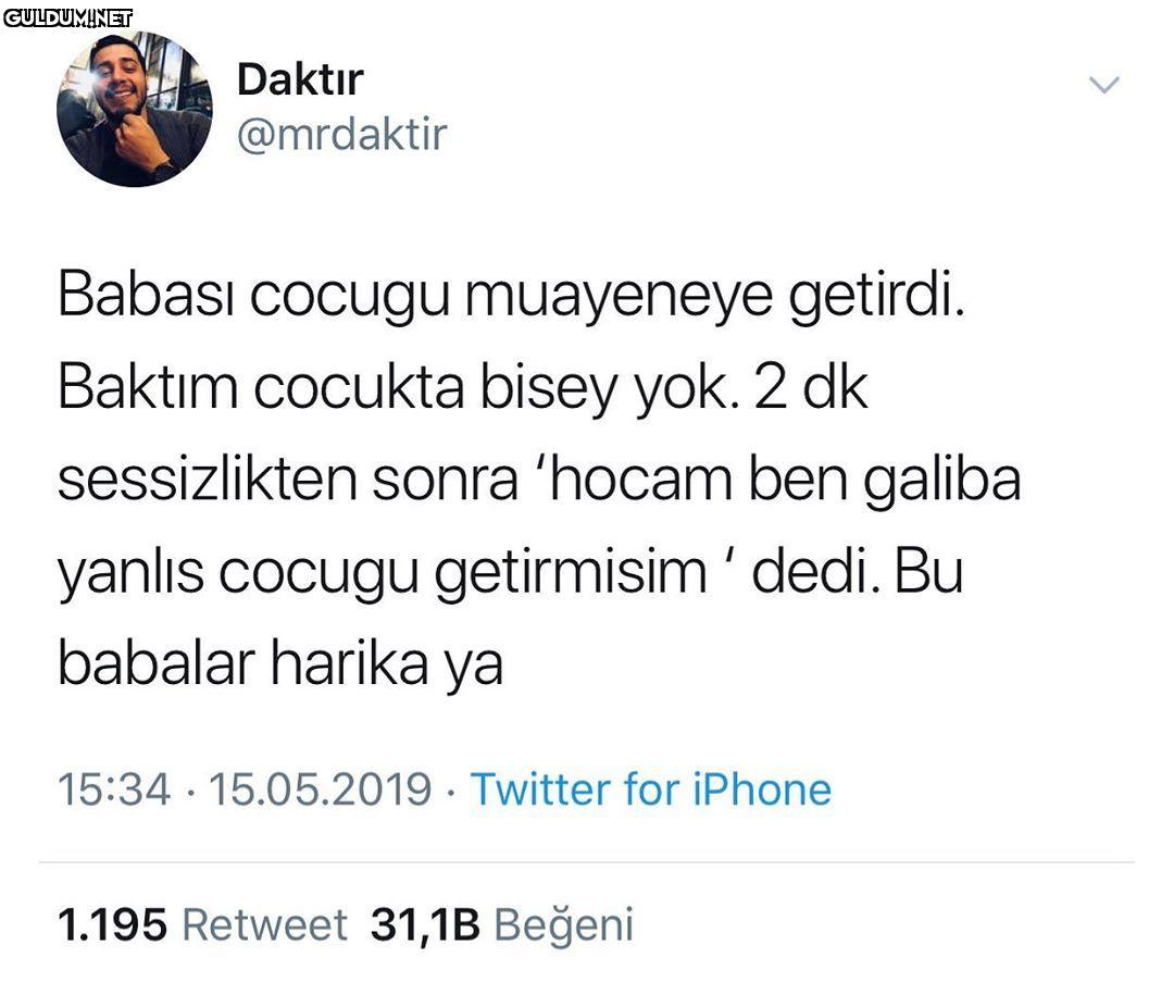 Babası cocugu muayeneye...