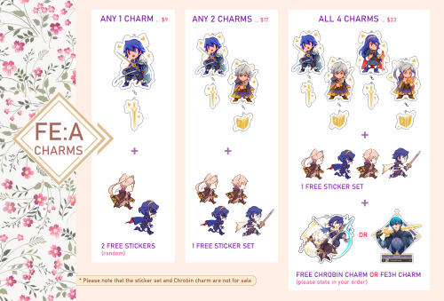 Made some FE awakening charms with my sister @hashagi and they’re finally up on our store!! <3 Th