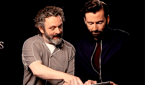 indianajcnes:Michael Sheen & David Tennant having too much fun whilst doing press for Good Omens