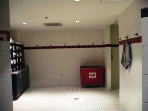 Braves lockerroom dry-off area, Turner Field, Atlanta, Georgia