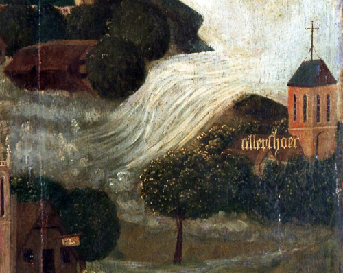 Master of the Saint Elisabeth Panels - The St. Elisabeth’s Flood (c. 1490). Details.In the night of 