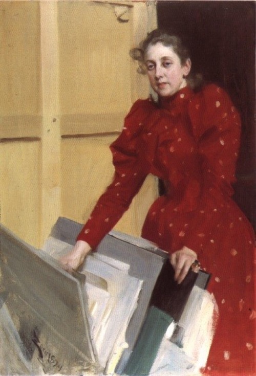 Portrait of Emma in the Paris Studio (1894). Anders Zorn (Swedish, 1860-1920). Oil on 