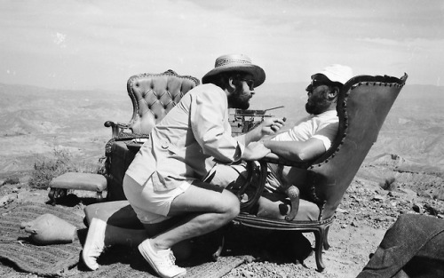 lottereinigerforever: On the set of Sergio Leone’s “C'era una volta il West” photographed by Angelo 