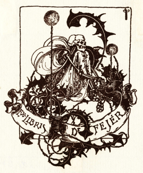 Emil Sarkadi (1881-1908), ‘Ex Libris - Fejer Akos’, 1907-08Source