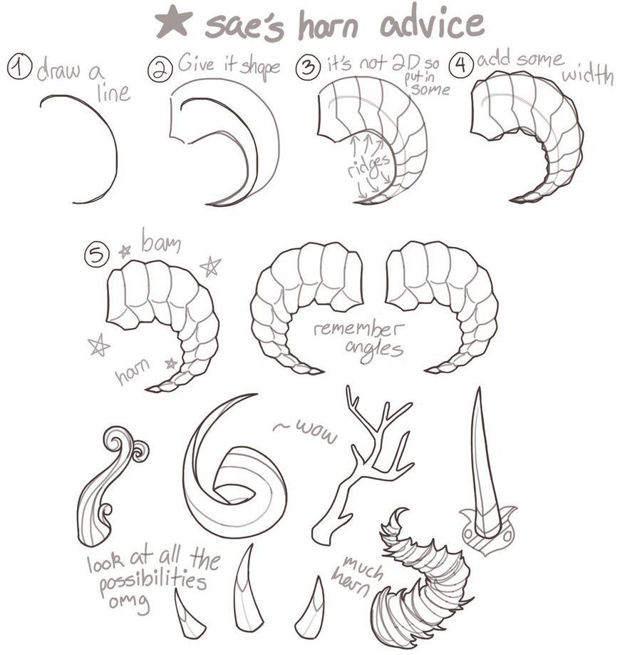 Horns text How to Draw MangaAnime  Drawings Sketches Art reference