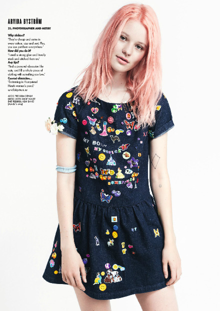 arvidabystrom:  me for asos in a dress i put stickers on