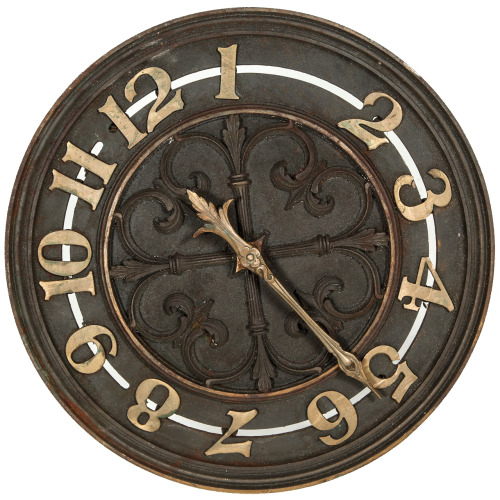 Elevator indicator, 1930s. Bronze.