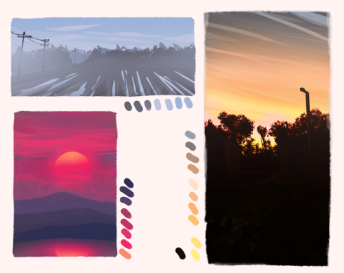 Quick little studies. 10 minutes each on the left two, about 25 on the right because I was messing a