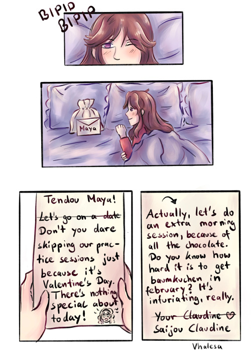 Me: I don’t really like Valentine’s DayAlso me: *draws Valentine’s Day comic for fictional character