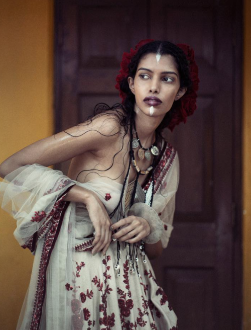 ghamzadi:Pooja Mor for “Across the River Indus”, Vogue Italia [Photo: Ashish Shah] 