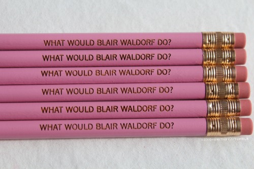 Porn photo xoxo-whitney:  my blair waldorf pencils lol