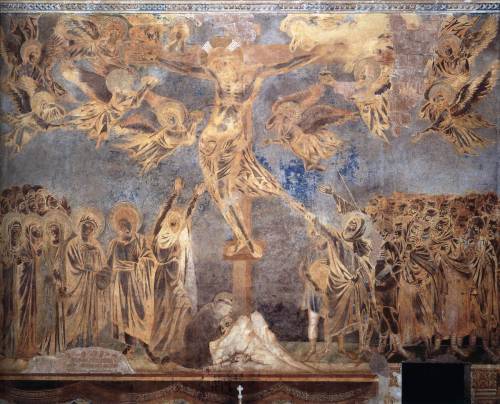 Cimabue (Cenni di Pepo; Florence, c.1240 - 1302 Pisa), Crucifixion, c.1280, fresco, 350 x 690 cm.  S