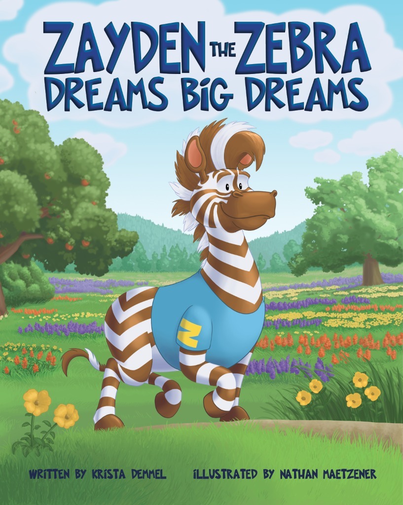 Zayden the Zebra Dreams Big Dreams. Available on online bookstores.