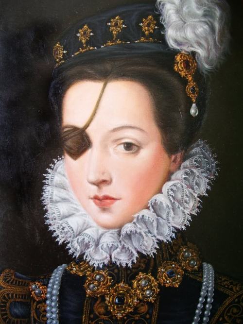 weird-girl-anthem: valinaraii: Different portraits of Ana Mendoza de la Cerda, Princess of Eboli. Ma