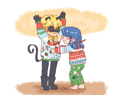 miraculousdoodle: It’s never too late to put on an ugly holiday sweater (づ｡◕‿‿◕｡)づ
