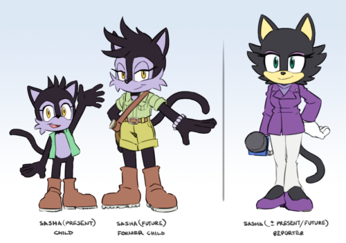 Sasha n’ Sasha. (Basically Kid Sasha Cat and XYL Sasha Cat as separate characters. Only because I‘ve