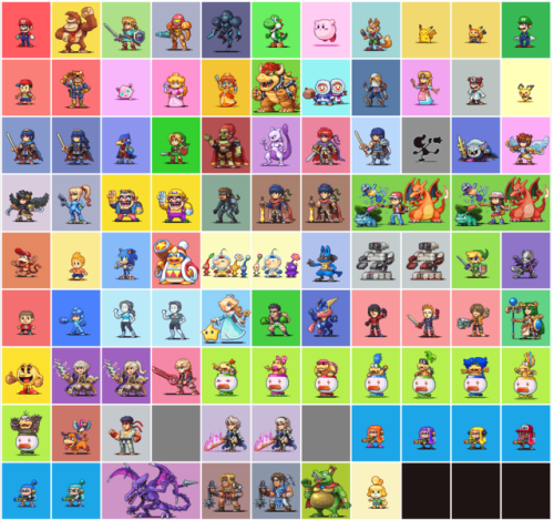 Nearly done with my smash pixelart set, added Robin today! Only Bayo & Cloud left. :D